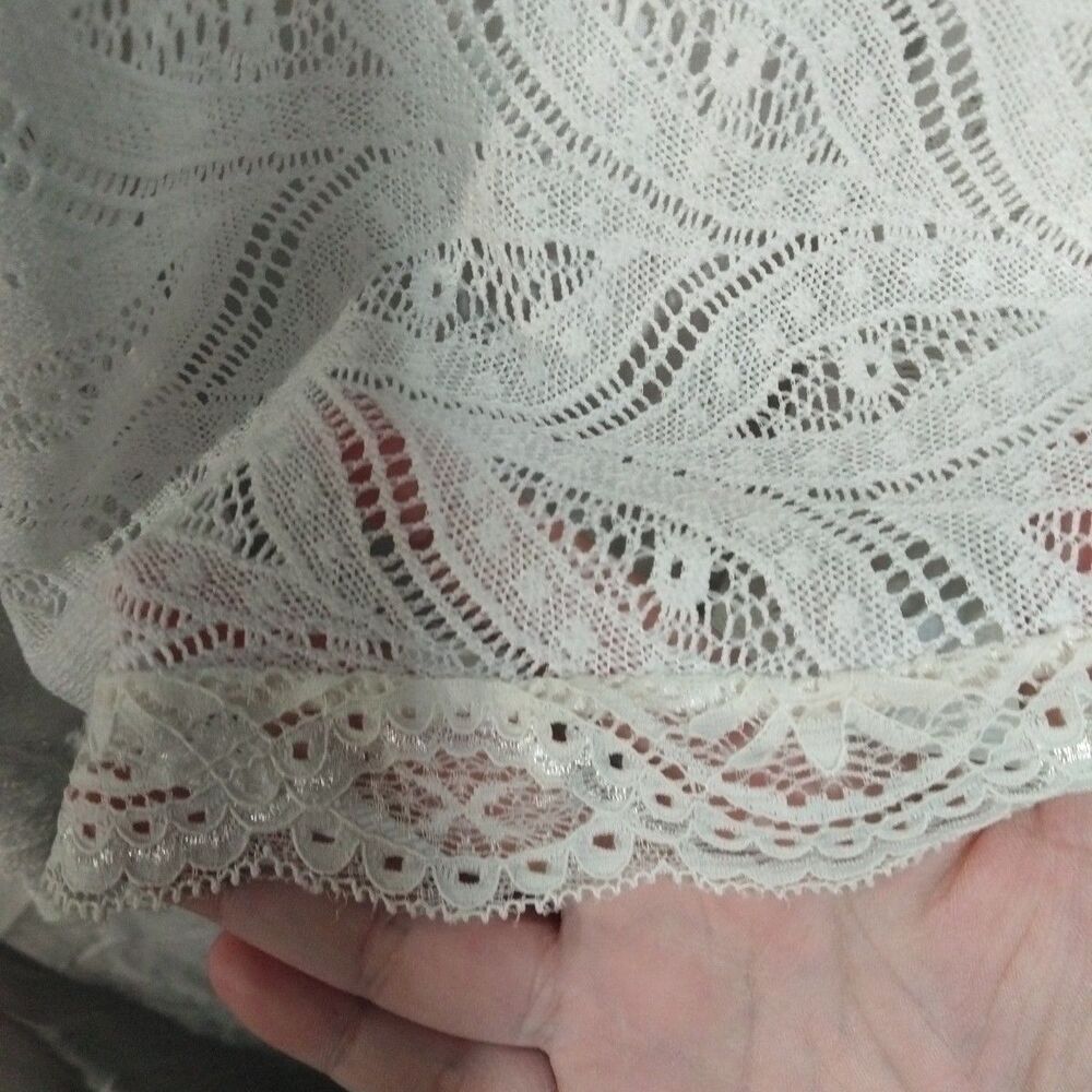 Cactus Size S Crochet White Cardigan With Lace. - Picture 11 of 12